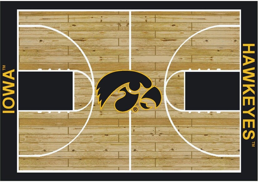 Imperial COLLEGE University Of Iowa Courtside Rug