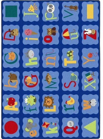 Joy Carpets Kid Essentials Alphabet Blues Multi