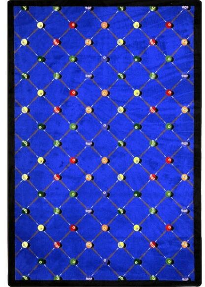 Joy Carpets Games People Play Billiards Blue