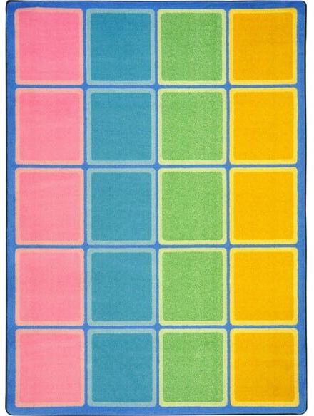 Joy Carpets Kid Essentials Blocks Abound Pastel