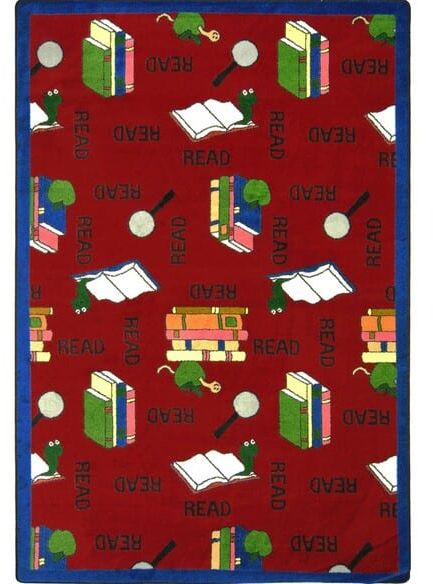 Joy Carpets Kid Essentials Bookworm Red