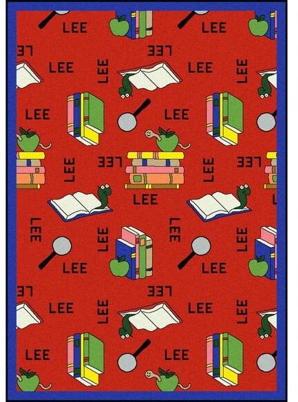 Joy Carpets Kid Essentials Bookworm (Spanish) Red