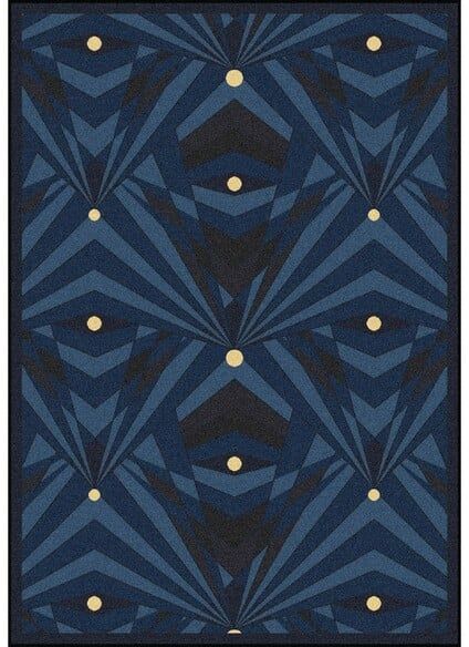 Joy Carpets Any Day Matinee Deco Strobe Navy