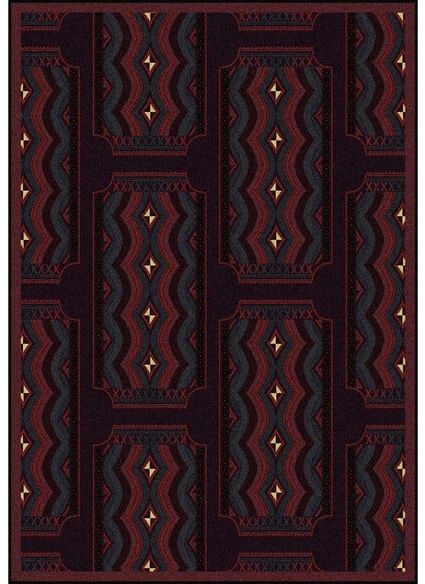 Joy Carpets Any Day Matinee Deco Ticket Burgundy