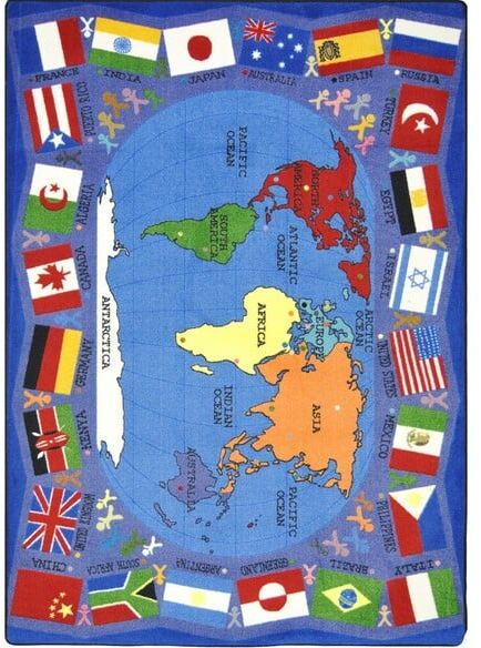 Joy Carpets Kid Essentials Flags of the World Multi