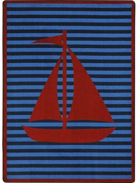 Joy Carpets Kid Essentials Following Seas Red