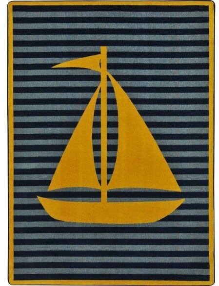 Joy Carpets Kid Essentials Following Seas Yellow