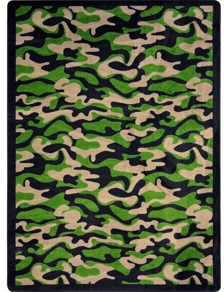 Joy Carpets Kaleidoscope Funky Camo Dark Army