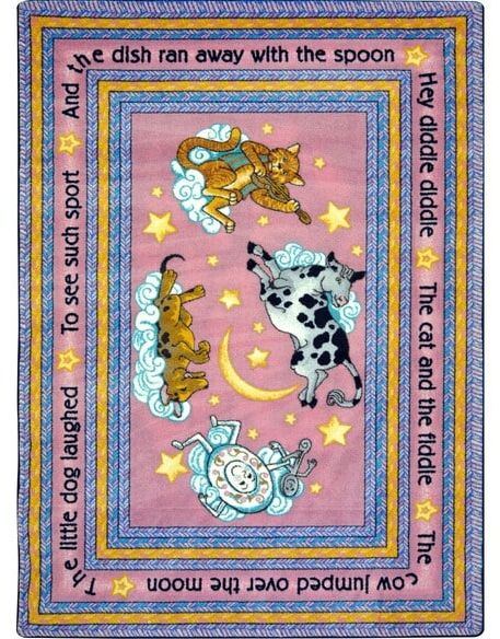 Joy Carpets Kid Essentials Hey Diddle Diddle Pink