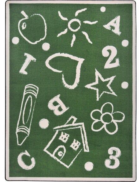 Joy Carpets Playful Patterns Kid's Art Green