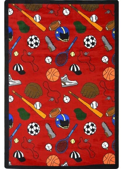 Joy Carpets Games People Play MultiSport Red