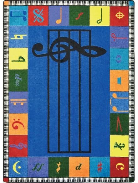 Joy Carpets Kid Essentials Note Worthy (Elementary) Multi