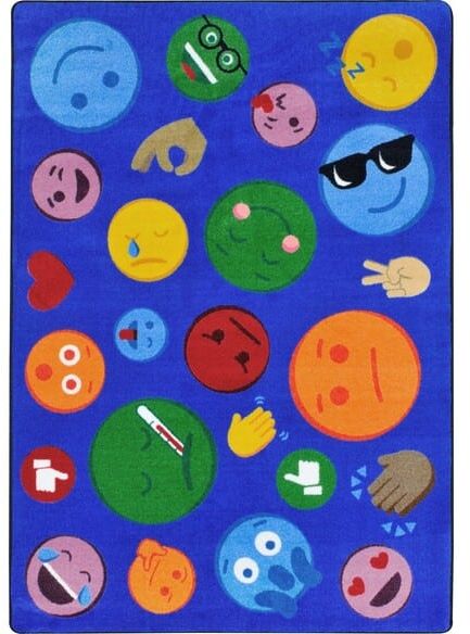 Joy Carpets Kid Essentials Shake 'Em Up Emojis Multi