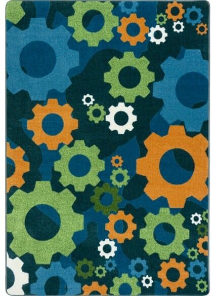 Joy Carpets Kid Essentials Shifting Gears Citrus