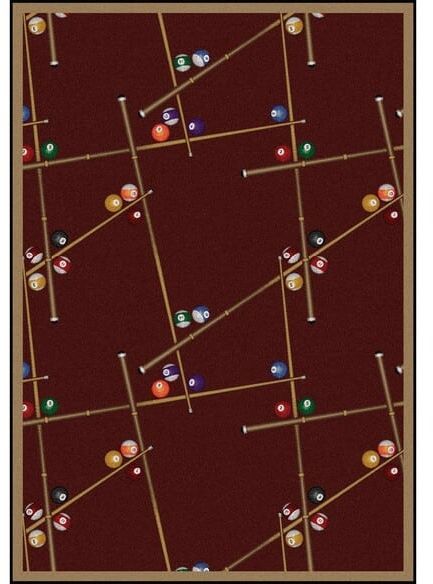 Joy Carpets Games People Play Snookered Burgundy