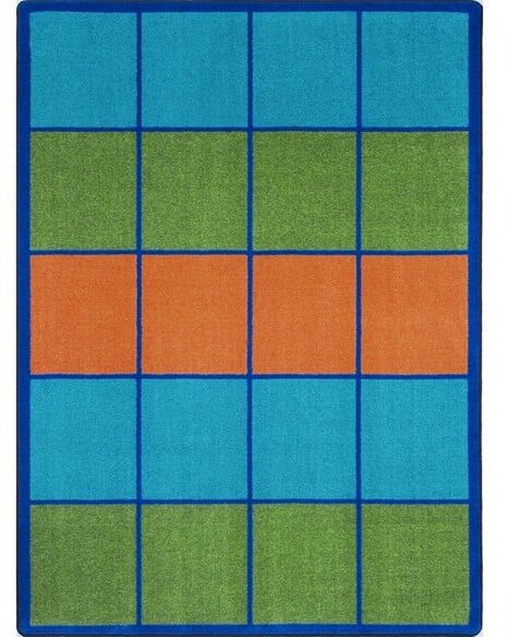 Joy Carpets Kid Essentials Squares to Spare Multi