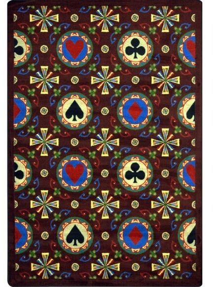 Joy Carpets Games People Play Stacked Deck Burgundy