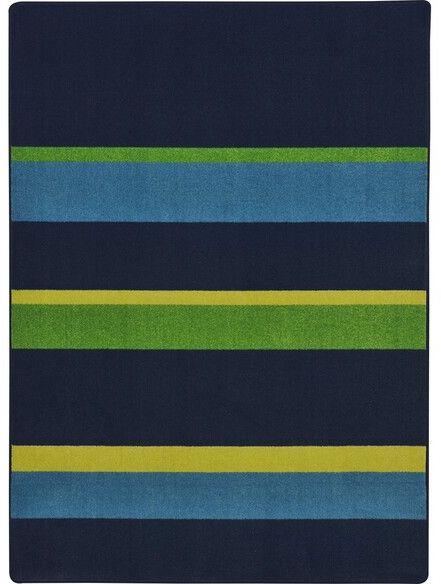 Joy Carpets Kid Essentials Straight and Narrow Navy