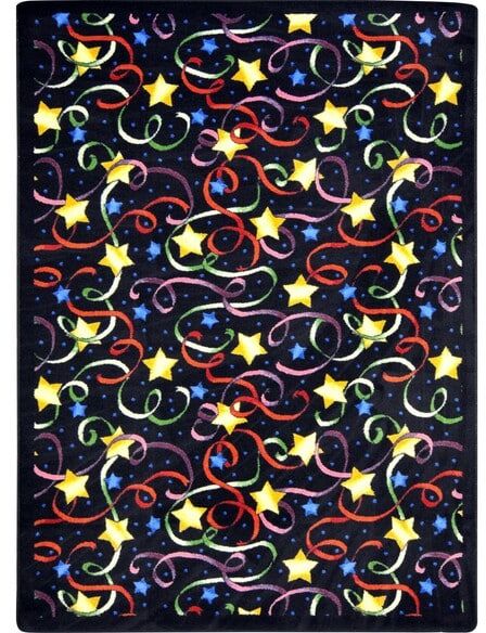 Joy Carpets Kaleidoscope Streamers and Stars Multi