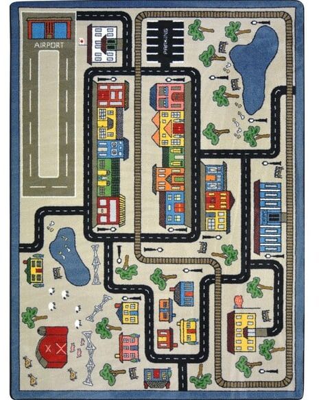 Joy Carpets Kid Essentials Tiny Town Pewter