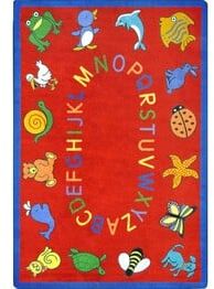 Joy Carpets Kid Essentials ABC Animals Red