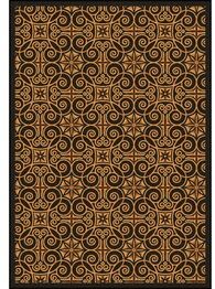 Joy Carpets Any Day Matinee Antique Scroll Brown