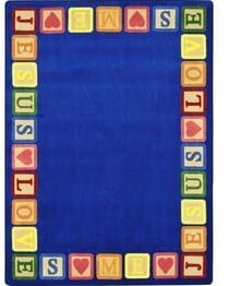 Joy Carpets Kid Essentials Blocks of Love Multi