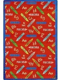 Joy Carpets Playful Patterns Crayons Red