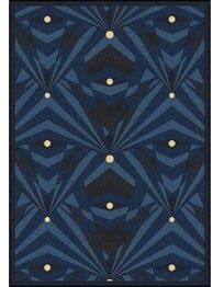 Joy Carpets Any Day Matinee Deco Strobe Navy