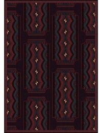 Joy Carpets Any Day Matinee Deco Ticket Burgundy