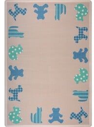 Joy Carpets Kid Essentials Frisky Friends Blue