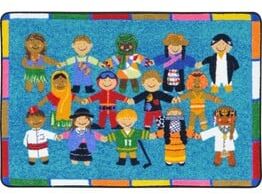 Joy Carpets Kid Essentials Hands Around the World Multi