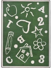 Joy Carpets Playful Patterns Kid's Art Green