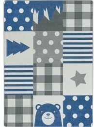 Joy Carpets Claremont Kids Patchwork Boy Blue Skies