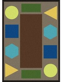 Joy Carpets Kid Essentials Sitting Shapes Earthtone