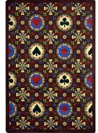 Joy Carpets Games People Play Stacked Deck Burgundy