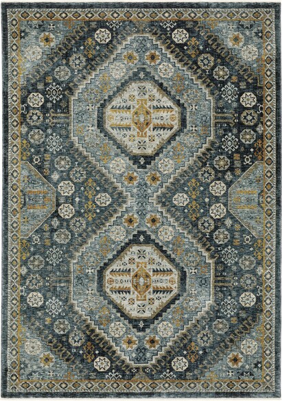 Oriental Weavers Aberdeen 7150B Blue and  Gold