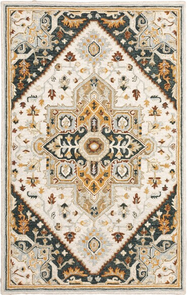 Oriental Weavers Alfresco 28407 Ivory and  Charcoal