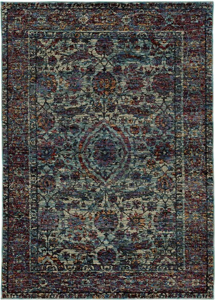 Oriental Weavers Andorra 6846B Blue and  Purple