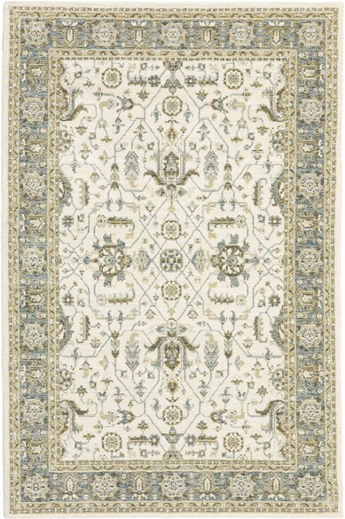 Oriental Weavers Andorra 9537P Ivory and  Grey