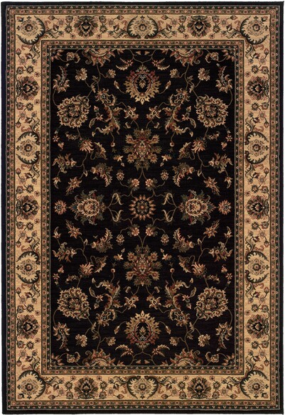 Oriental Weavers Ariana 311K3 Black and  Ivory