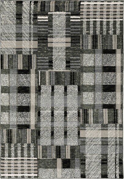 Oriental Weavers Atlas 752C0 Black and  Grey