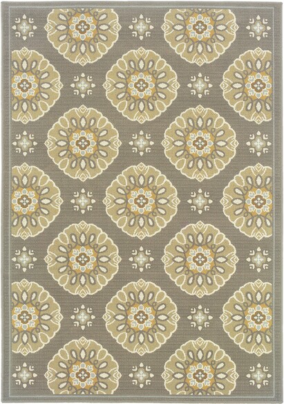 Oriental Weavers Bali 5863N Grey and  Gold