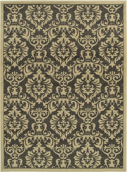 Oriental Weavers Brentwood 530K9 Charcoal and  Beige