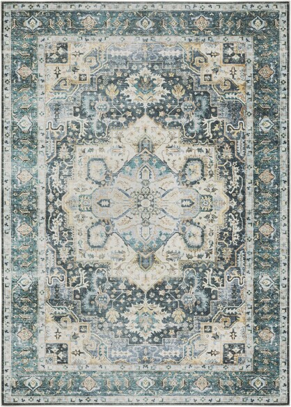 Oriental Weavers Charleston CHA01 Blue and  Ivory