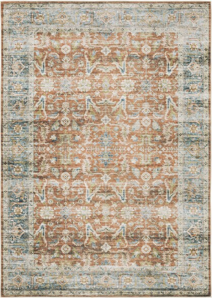 Oriental Weavers Charleston CHA04 Rust and  Blue