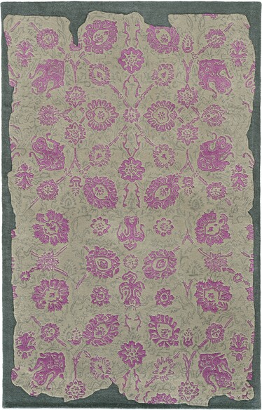 Oriental Weavers Color Influence 45104 Grey and  Pink