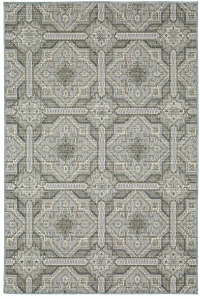 Oriental Weavers Cyprus 448L4 Grey and  Blue