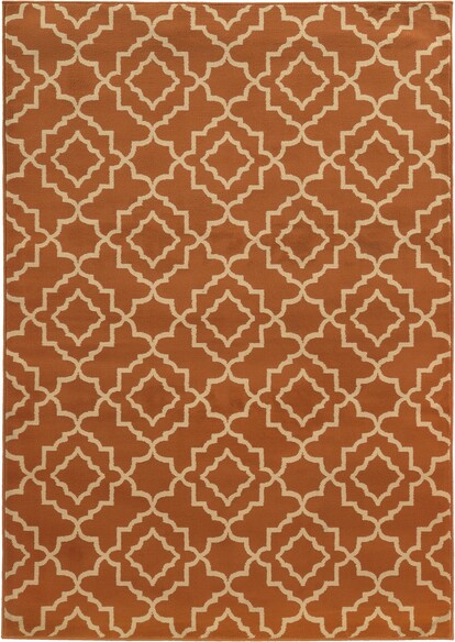 Oriental Weavers Ella 5185F Orange and  Beige