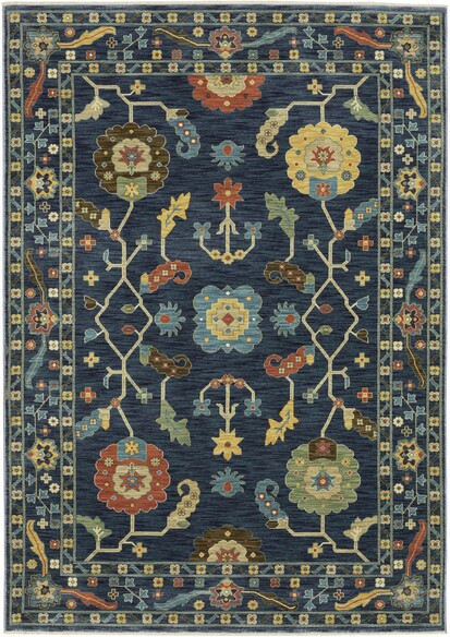 Oriental Weavers Francesca FR03F Blue and Gold